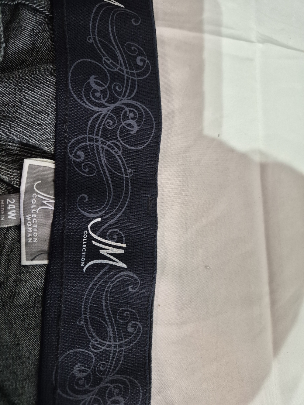 JM Collection Dark Blue Cropped Jeans - Plus Size - Picture 3 of 7